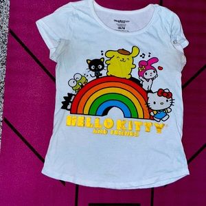 Hello kitty and friends shirt. Kids size 10/12